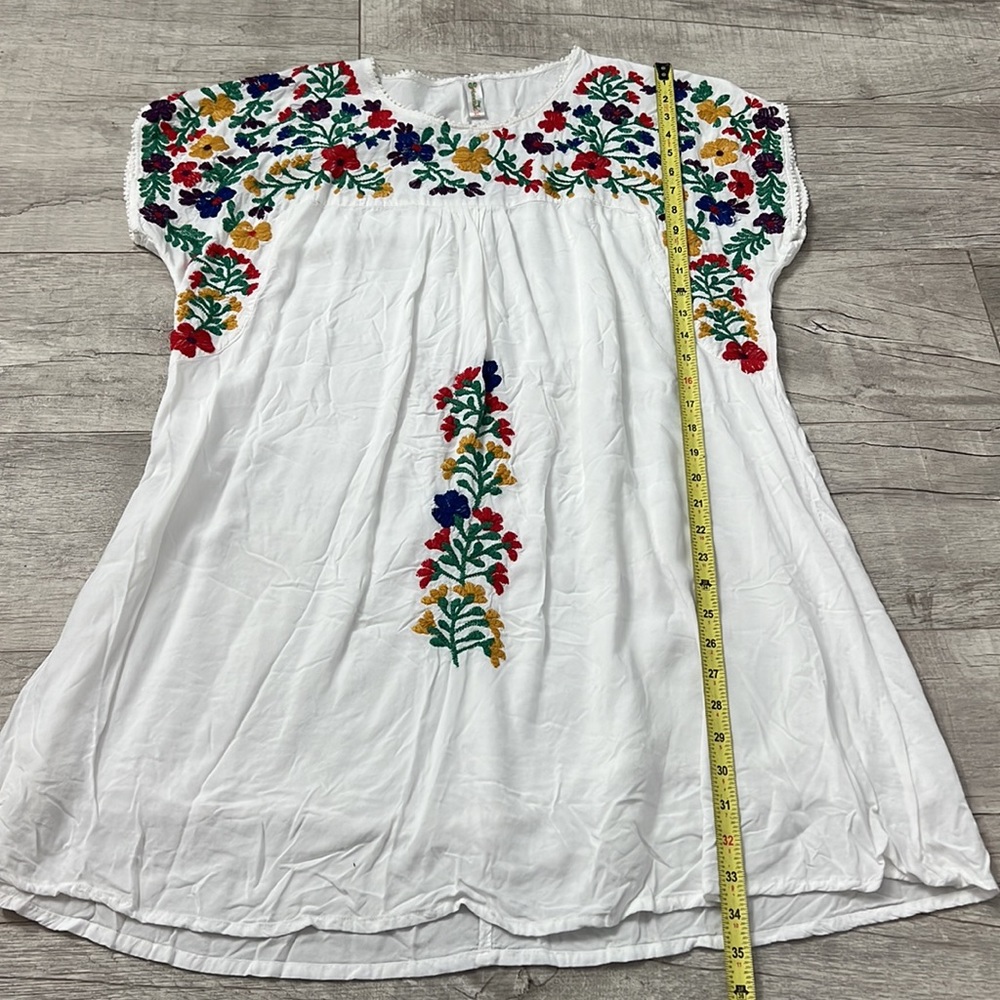Shoreline White Embroidered Dress Sz XL - Picture 9 of 13